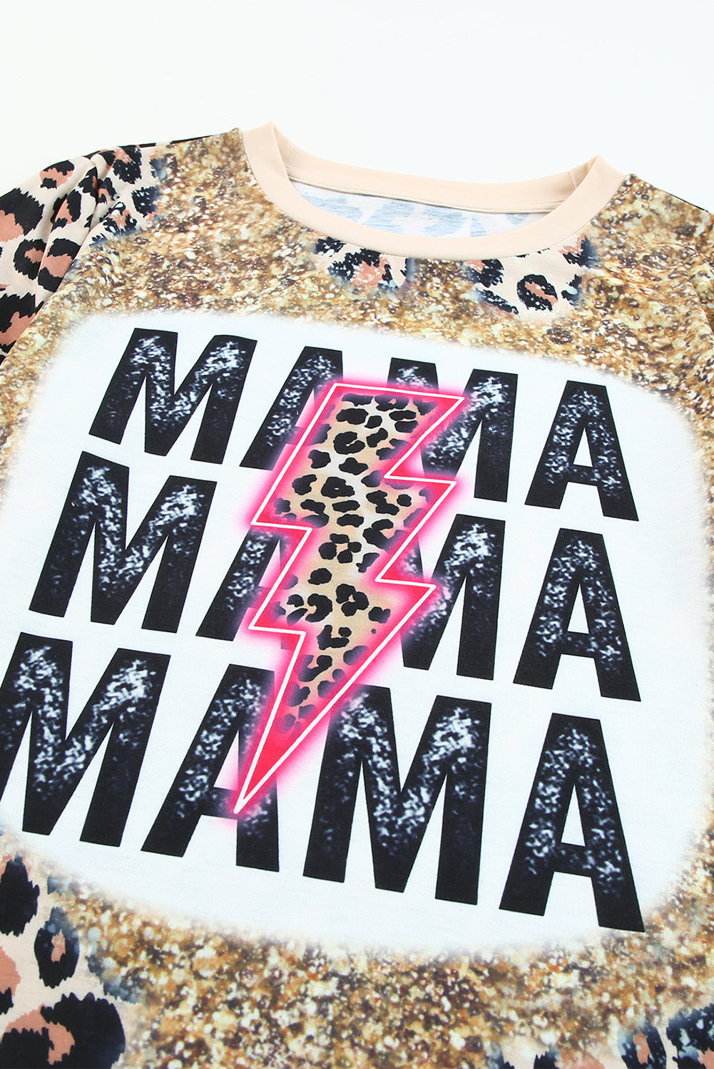 MAMA Lightning Leopard Print Women’s T-Shirt